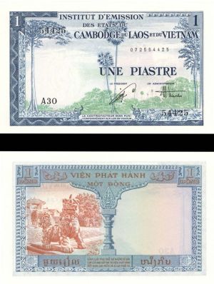 French Indochina - 1 Piastre - P-105 - ND(1954) dated Foreign Paper Money