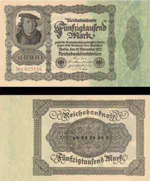 Germany - 50,000 Marks - P-79 - 1922 dated Foreign Paper Money