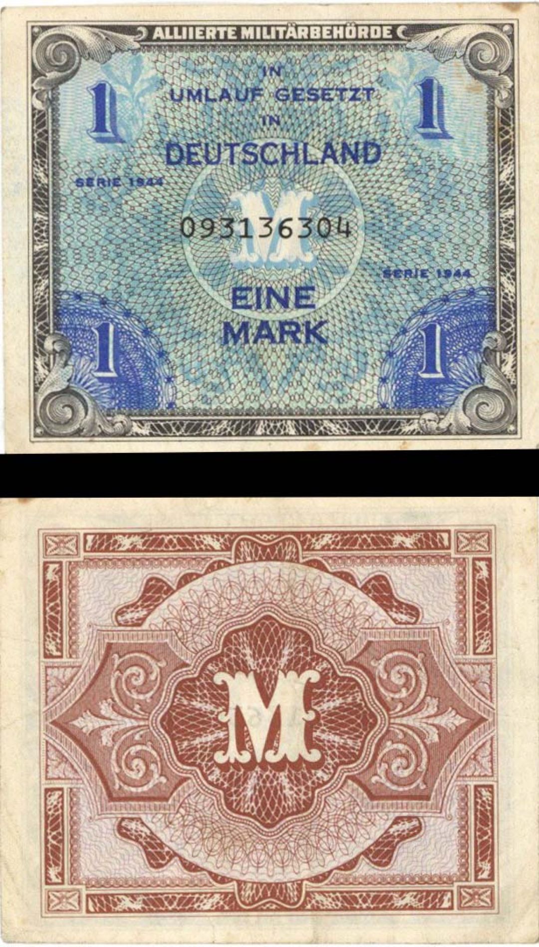 Germany - 1 Mark - P-192b - 1944 dated Foreign Paper Money