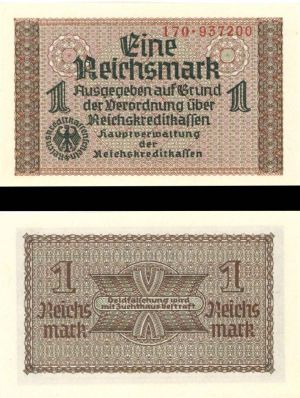 Germany - 1 Reichsmark - P-R136a - 1940-45 dated Foreign Paper Money