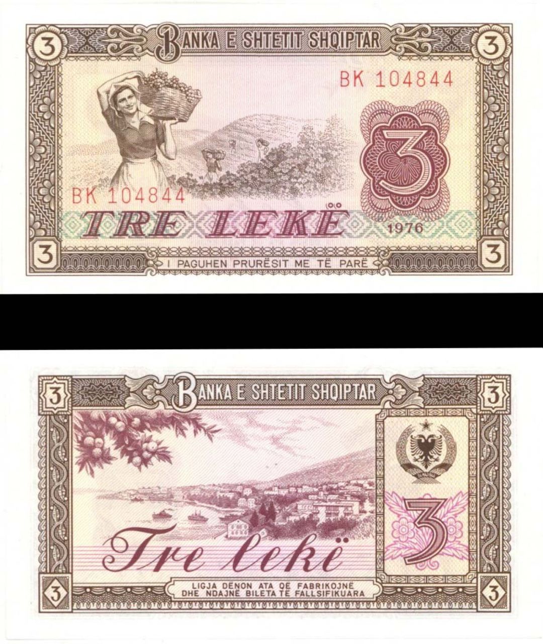 Albania - 3 Leke - P-34a - 1964 dated Foreign Paper Money