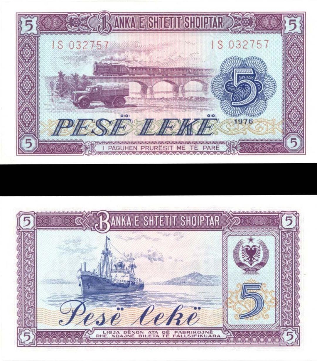 Albania - 5 Leke - P-35a - 1964 dated Foreign Paper Money