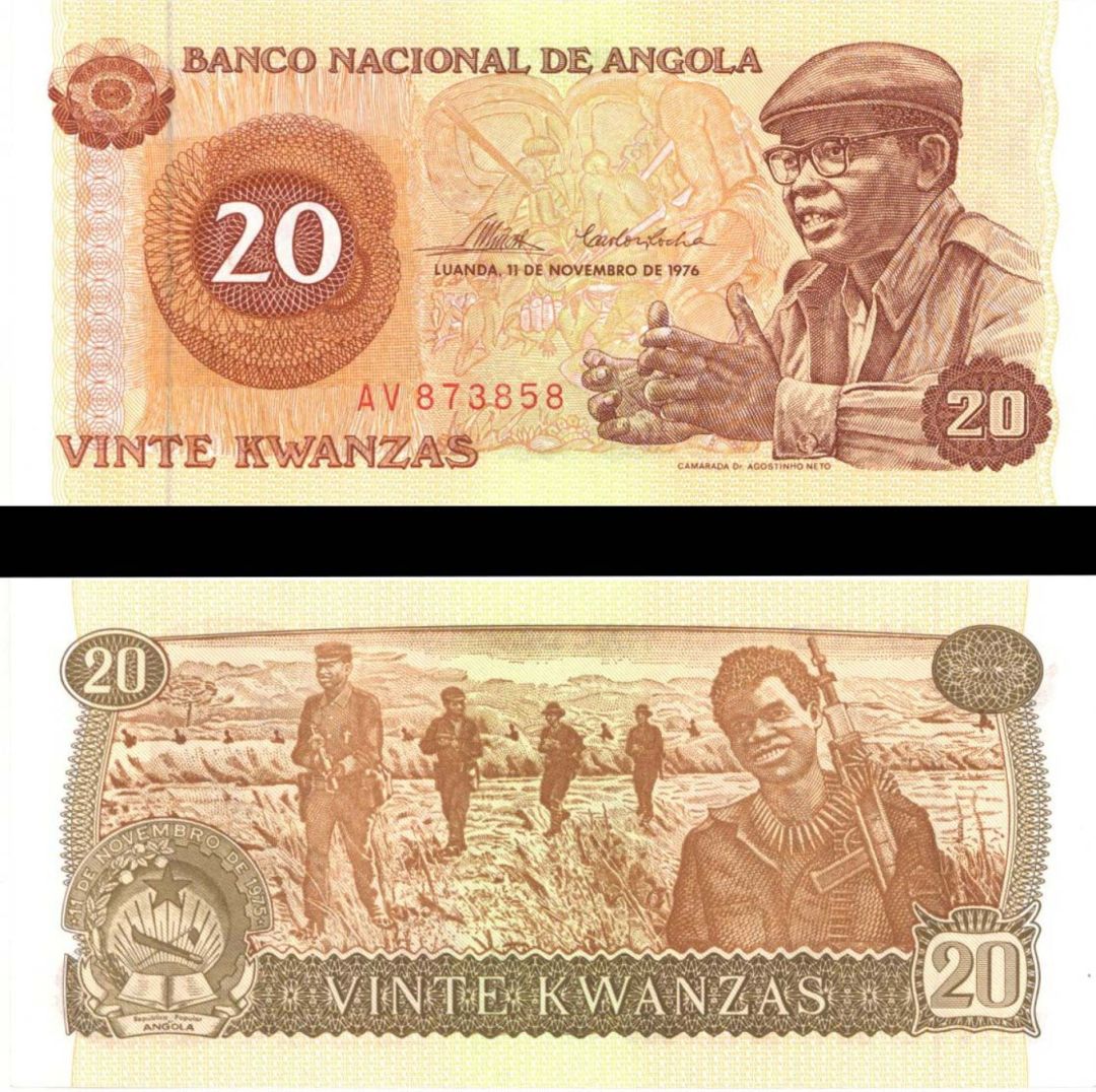 Angola - 20 Kwanzas - P-109a - 1976 dated Foreign Paper Money