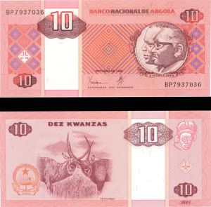 Angola - 10 Kwanzas - P-145 - 1999 dated Foreign Paper Money