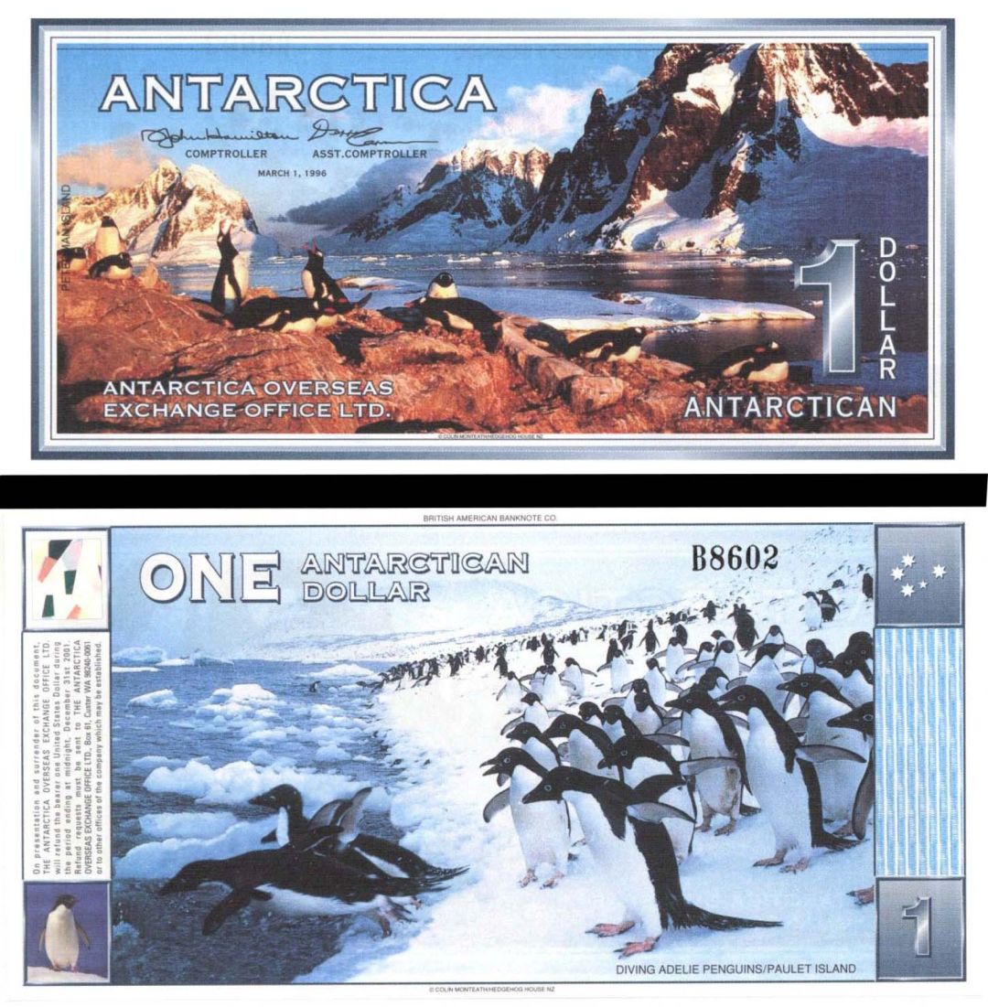 Antartica - 1 Dollar - 1996 dated Foreign Paper Money