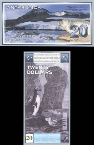 Antarctica - 20 Dollars - 2001 dated Foreign Paper Money