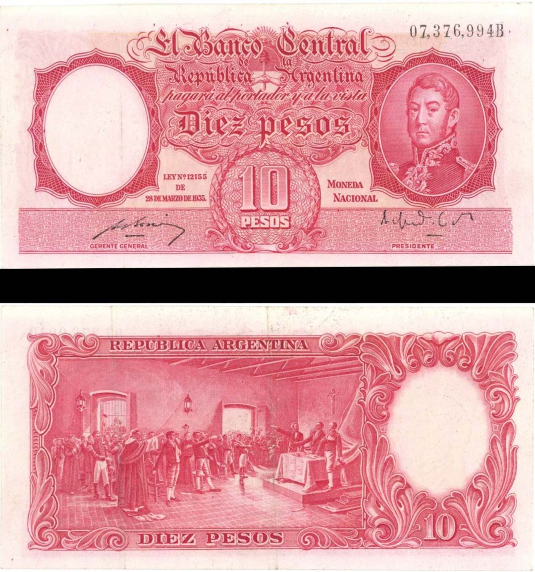 Argentina - 10 Pesos - P-265b -  Foreign Paper Money