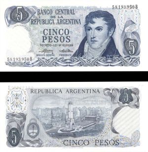 Argentina - 5 Pesos - P-288 -  Foreign Paper Money