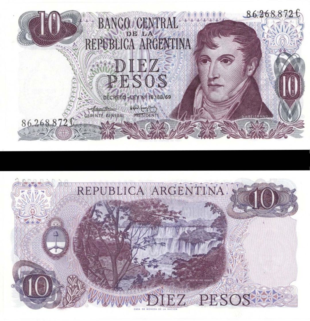 Argentina - 10 Pesos - P-295 -  Foreign Paper Money