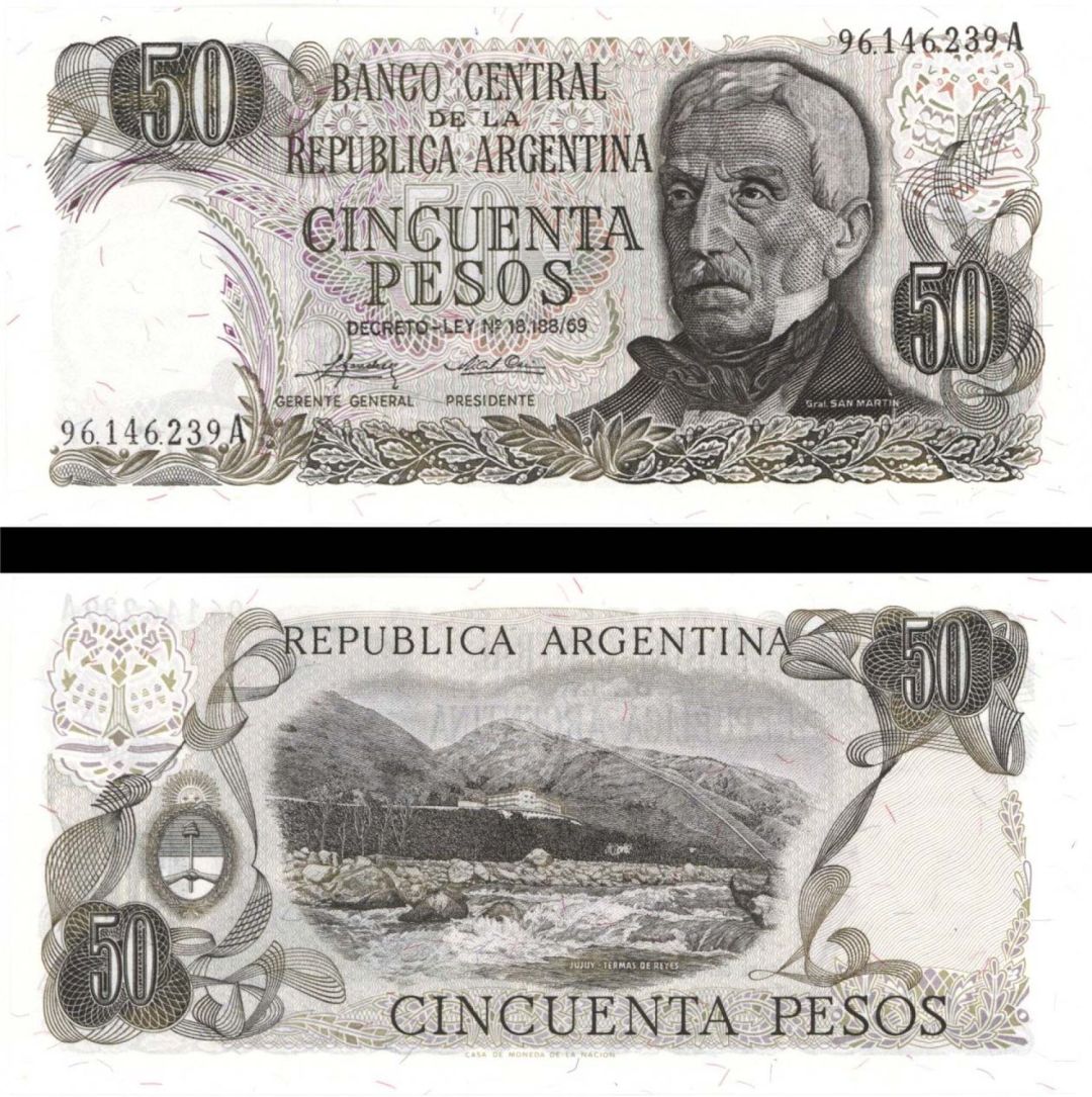 Argentina - 50 Pesos - P-296 -  Foreign Paper Money