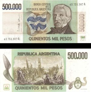 Argentina - 500,000 Pesos - P-309 -  Foreign Paper Money