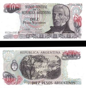 Argentina - 10 Pesos Argentinos - P-313 -  Foreign Paper Money