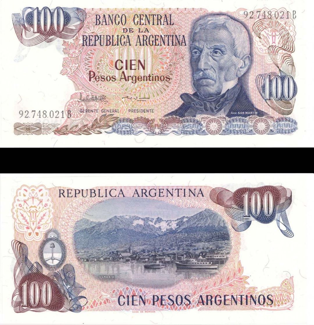 Argentina - 100 Pesos Argentinos - P-315 -  Foreign Paper Money