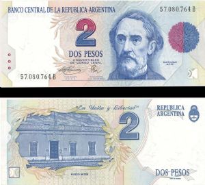 Argentina - 2 Pesos - P-340b -  Foreign Paper Money