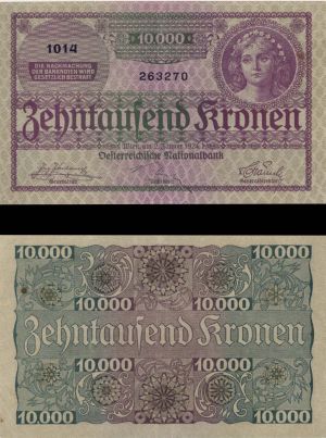 Austria - 10,000 Kronen - P-85 - 1924 dated Foreign Paper Money