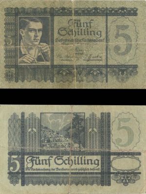 Austria - 5 Schilling - P-93 - 1927 dated Foreign Paper Money