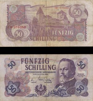 Austria - 50 Schilling - P-137a - 1962 dated Foreign Paper Money