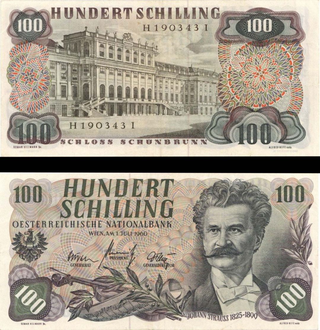 Austria - 100 Schilling - P-138a - 1960 dated Foreign Paper Money