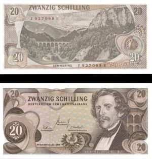 Austria -20 Schilling - P-142a - 1967 dated Foreign Paper Money