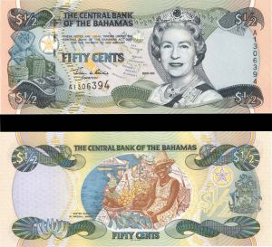 Bahamas - 1/2 Dollar - P-68 - 2001 dated Foreign Paper Money