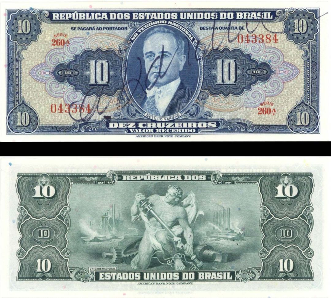 Brazil - 10 Cruzeiros - P-135a - Foreign Paper Money