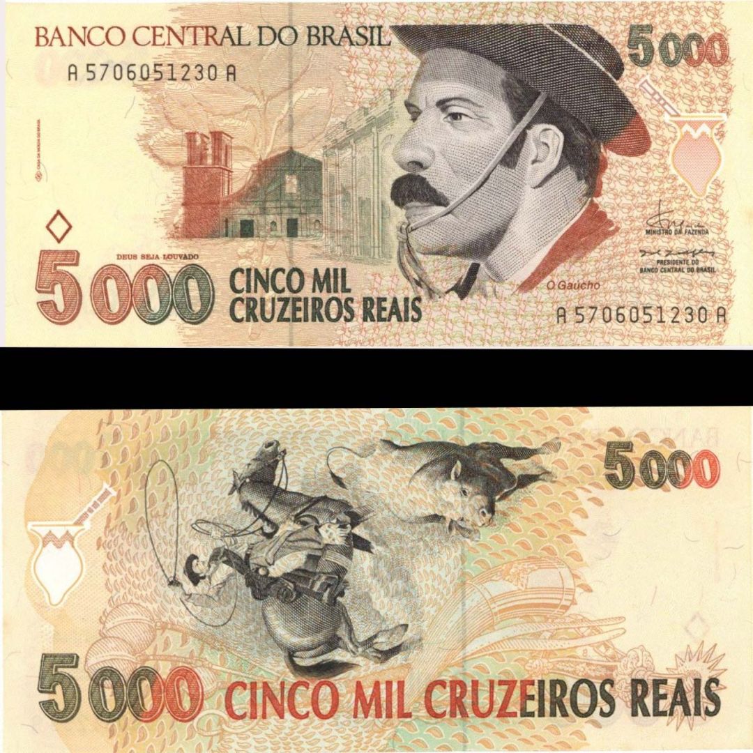 Brazil - 5,000 Cruzeiros - P-241 - Foreign Paper Money