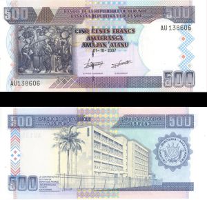 Burundi - 500 Francs - P-38d -  2007 dated Foreign Paper Money