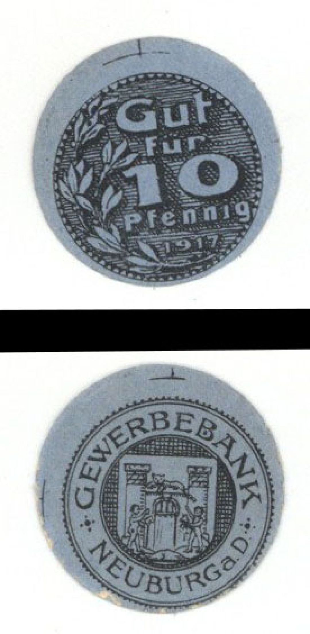 German  Notgeld - 10 Pfennig -  Foreign Paper Money Error