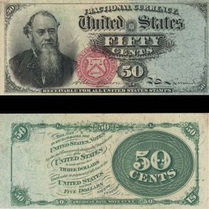 Fractional Currency - FR-1376, 50 cents - 1863 dated Fractional Currency