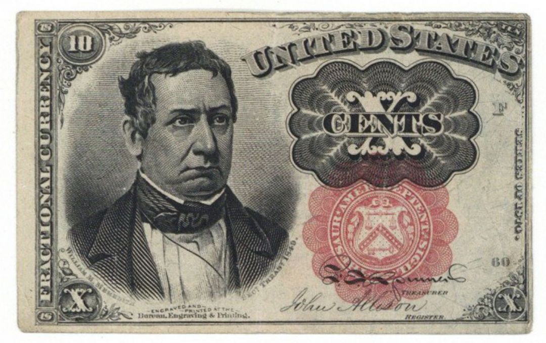 U.S. 10 Cents Fractional Currency -  Paper Money