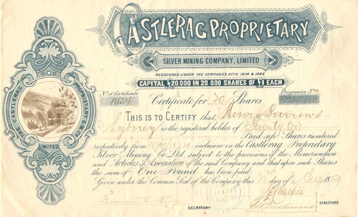 Castlerag Proprietary - Stock Certificate