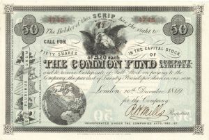 Common Fund Co. Limited - Stock Certificate