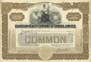 Canadian Realty Company of Canada, Limited - Stock Certificate