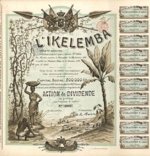 L'Ikelemba - 1898 dated Stock Certificate