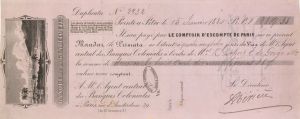 Foreign Check for Banque de la Guadeloupe - 1880 dated Foreign Miscellaneous