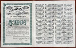 Osage City Water Co. - 1887 dated $1,000 Osage City, Kansas Water Bond (Uncanceled)