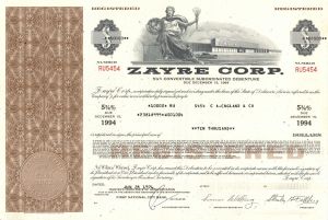 Zayre Corp. dated 1976 - $10,000 Bond