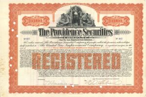 Providence Securities Co. - 1907 dated $10,000 Bond