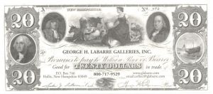 George LaBarre Galleries Gift Certificate - $20 Value