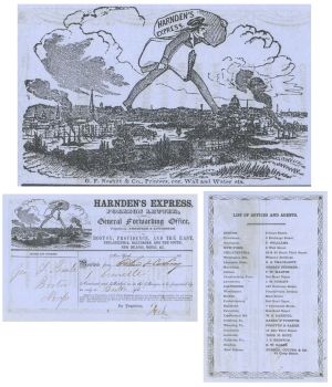 Harnden's Express - 1850's dated Express Receipt - This Company was Taken over by American Express