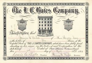 L. C. Bates Co. - Stock Certificate