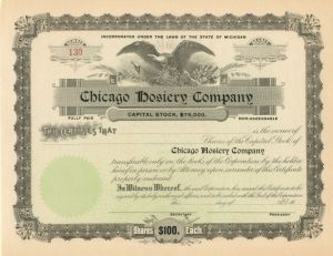 Chicago Hosiery Co. - Stock Certificate