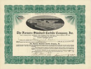 Farmers Standard Carbide Co., Inc. - Stock Certificate