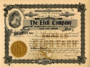 Efell Co. - Stock Certificate