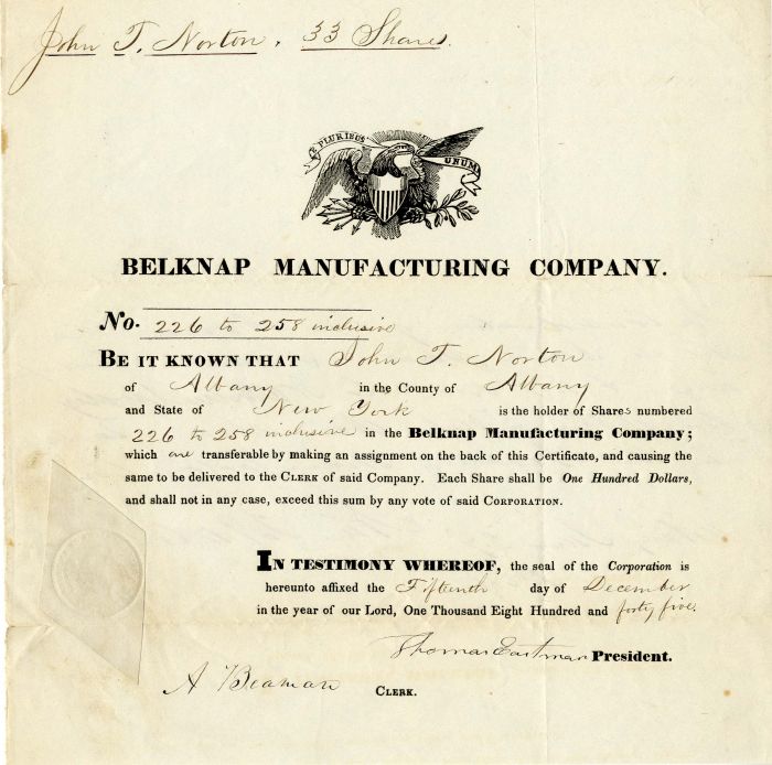 Belknap Manufacturing Co.