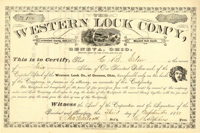 Western Lock Com'y, Geneva, Ohio