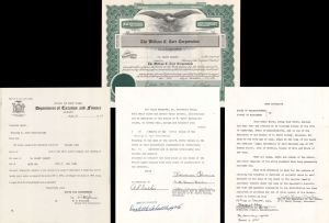 William C. Carr Corp.  - 1935 dated Stock Certificate (Uncanceled)