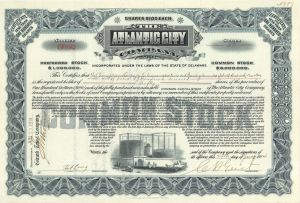 Atlantic City Co.  - 1914 dated Stock Certificate