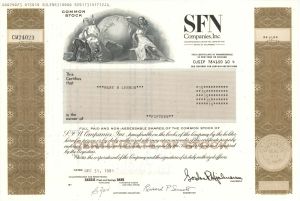 SFN Companies, Inc. - 1981-1984 dated Stock Certificate