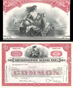 Remington Rand Inc. - 1930's-1950's dated Stock Certificate